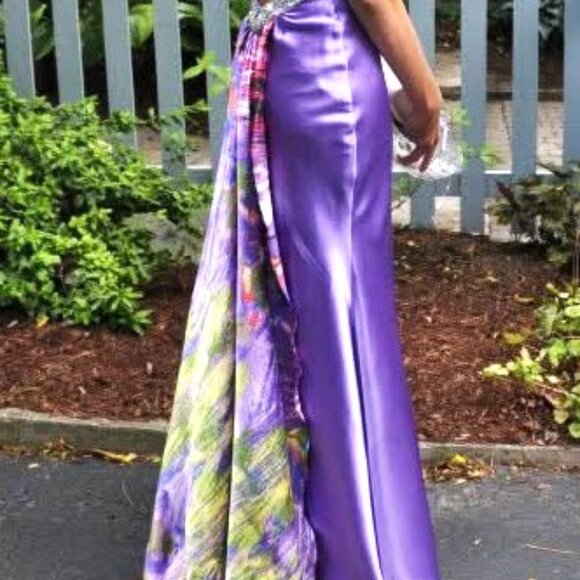 stunning purple beaded/jeweled detailed gown by BLUSH Prom by Alexia - Picture 14 of 15
